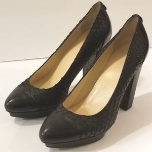 Calvin Klein Platform Leather Pumps.